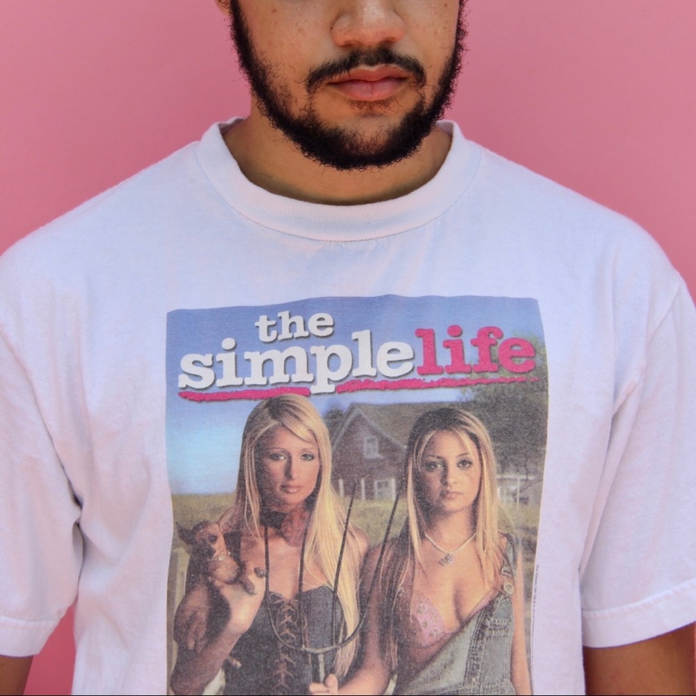 Cropped simple life tee